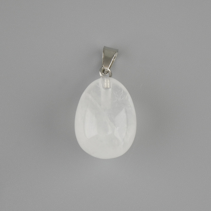 Drop Pendant with Rock Crystal 18×13 mm ±, pendant length 26 mm ±