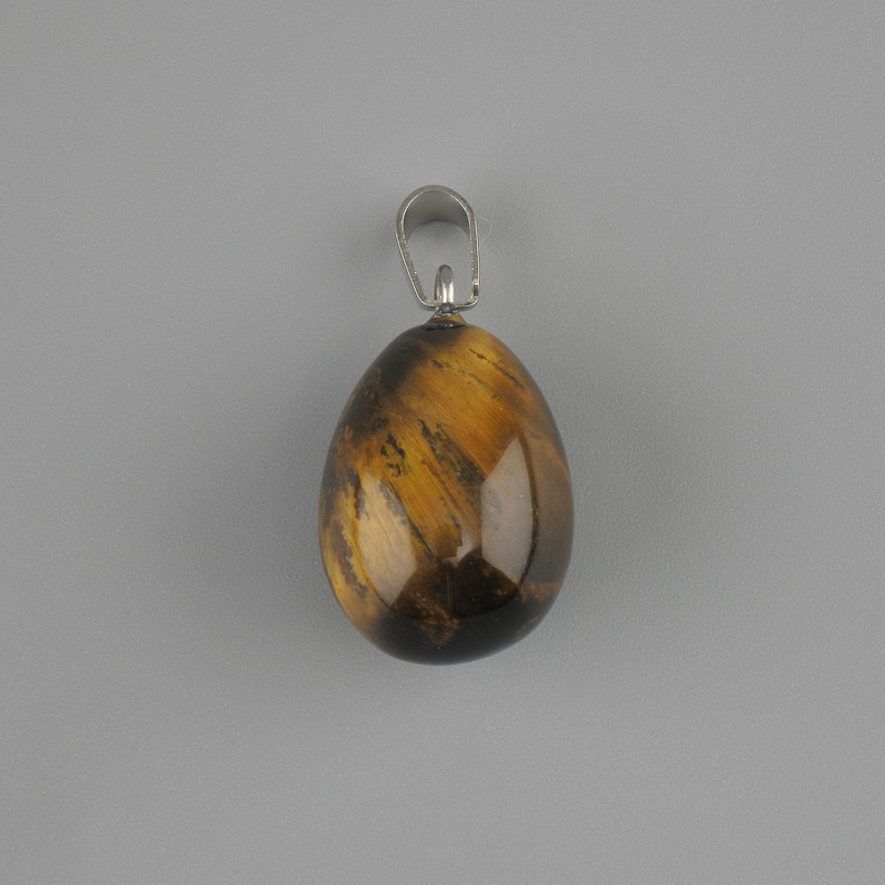 Drop Pendant with Tiger's Eye 18×13 mm, length 26 mm