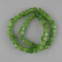 Peridot cube beads 7–9 mm, 5×7–9, 5 mm ±, length 39 cm ± on thread