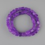 Sugilite Cube Beads 6.5-7.5 mm, 5×6.5 mm, ± 38 cm length on thread