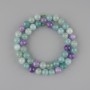 Fluorite beads, smooth round 8mm, length approximately 37 cm on thread