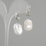Baroque Pearl Earrings 18×15 mm ±, length 40 mm+