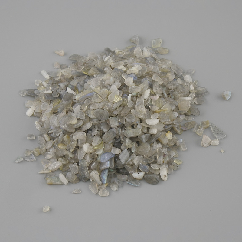 Natural Labradorite chip, undrilled, 2-8×2-5, 5 mm ±, packaged 100 g (per 100 g ±)