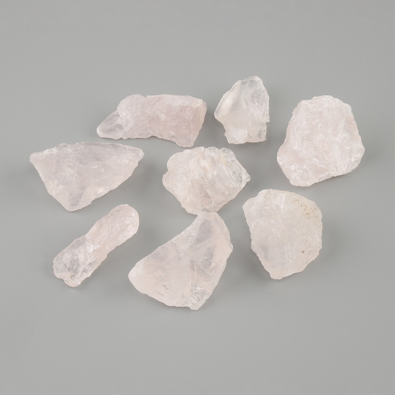Decorative interior stone - Rose Quartz 24-35×11-27 mm ± packaged 100 g (Price per 100 g)
