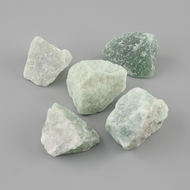 Decorative raw nephrite stone for interior use 26-32×20-28 mm ± packaged 100 g (Price per 100 g)