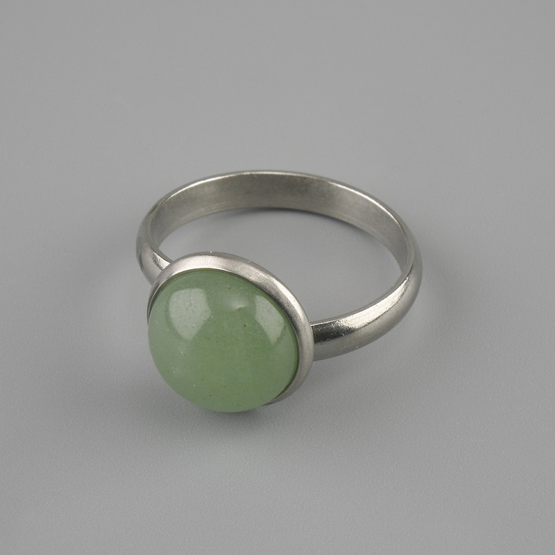 Jade Earrings, 12 mm ±, Silvery Metal
