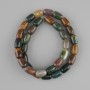 Jasper barrel beads, 12x8 mm, length approx. 39 cm, on thread