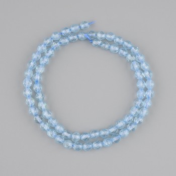 Topaz Beads, Faceted Grain, 5–5.5 mm diameter, 5x5 mm, length approx. 39 cm on a thread