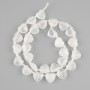 Heart-shaped Rock Crystal Beads, diameter 12×11-11 mm, 5 mm +/- beads, 3 mm +/- seed beads, length about 38 cm on thread