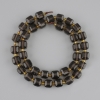 Smoky Quartz Faceted Cube Beads, 8×8 mm, seed beads 3 mm, length 37 cm on thread