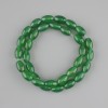 Grain-shaped chrysoprase beads, 12x7 mm, 5-8 mm ±, 38 cm length on thread