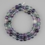 Fluorite beads, smooth round 8 mm, 40 cm length on thread