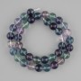 Beads Fluorite smooth sphere, diameter 10 mm ±, length 40 cm ± on thread