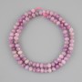 Ruby Beads, Faceted Rondelle, Diameter Approximately 5 mm (5×4 mm), Length About 40 cm on Thread