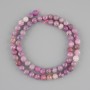 Ruby Beads, Faceted Ball, 6 mm Diameter ±, 38 cm Length ± on Thread