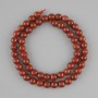 Carnelian beads, faceted ball, 8 mm diameter, 42 cm length on thread