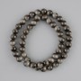 Gray Tiger's Eye Beads (per piece) smooth round beads, 8 mm diameter, 37 cm length on beading thread