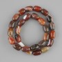 Agate barrel beads, 14x10 mm, length 38 cm +/- on thread