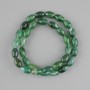 Agate seed beads, grain shape, diameter 11.5–12×7.5–8 mm ±, length 39 cm ± on thread