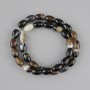 Agate seed beads, diameter 11.5–12×7.5–8 mm, length 39 cm ± on a thread