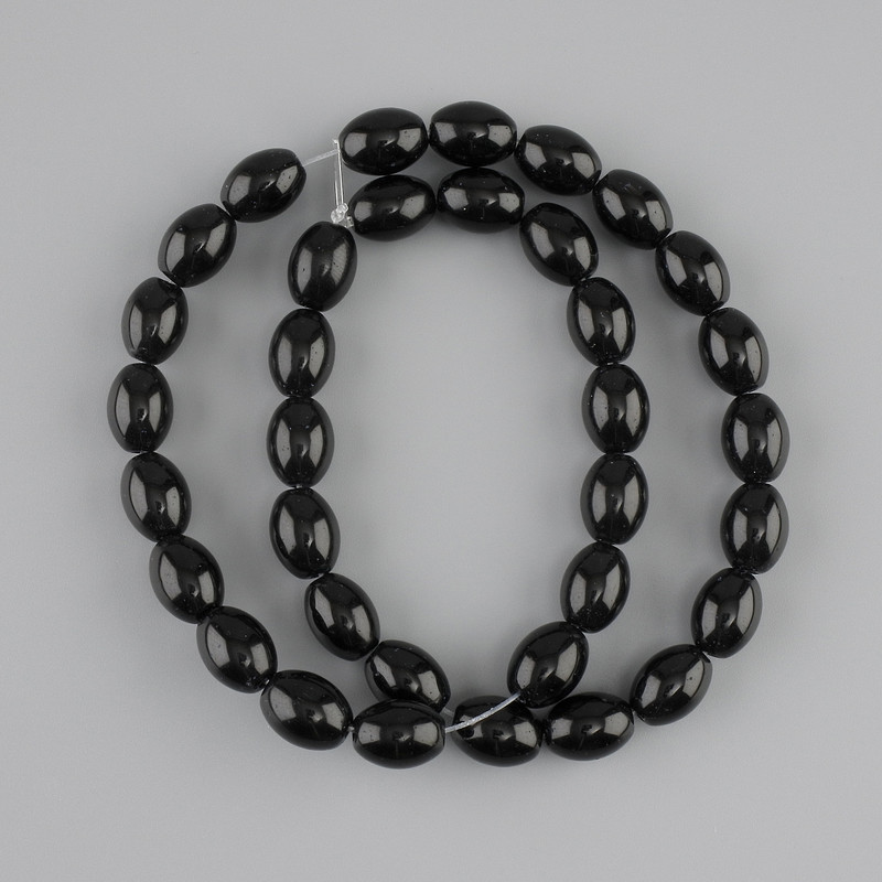 Agate Seed Beads, Grain Shape, Diameter 10.5–11×8 mm, Length 38 cm ± on Thread