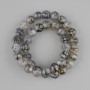 Dragon's Vein Agate Beads, Faceted Round Beads, 9.5–10 mm diameter, 36 cm length on thread