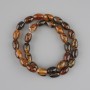 Beads Agate 'Dragon's Veins' grain, diameter 12×8mm, length 38 cm on thread