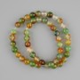 Beads of Brazilian Agate smooth round, 8 mm diameter, +- 38 cm length, on thread
