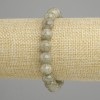 Bracelet Green Apatite Smooth Round Bead, 9 mm diameter ±, 18 cm length ±, on stretch base