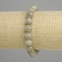 Bracelet Green Apatite Smooth Round Bead, 9 mm diameter ±, 18 cm length ±, on stretch base