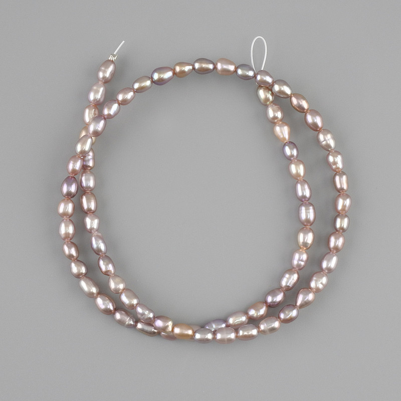 Natural freshwater pearl beads 4.5–5×3.5–4 mm, 36 cm strand length