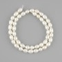 Natural freshwater pearl beads 7–8×5–6 mm, 34 cm strand ±