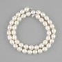 Natural freshwater pearl beads 7.5–8.5×6–6.5 mm, length 35 cm ±