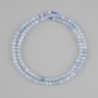 Aquamarine faceted rondelle beads, diameter 3.5×3 mm, length 38 cm ±