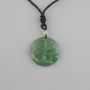 Tree of Life Jade Pendant, diameter 36 mm ±, on a black cord with adjustable length, length 78 cm+