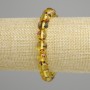 Amber bracelet with smooth beads, 9 mm diameter, 18 cm stretch