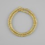 Citrine beads, faceted cube, 4×4 mm, length approx. 37 cm