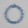 Kyanite beads, natural stone, faceted cube, 4×4 mm, 38 cm length+