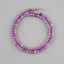 Phosphosiderite beads, faceted cube, 4x4 mm, length 38 cm ±