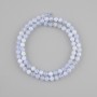 Blue Agate (Sapphirine) Beads, natural stone, faceted round bead, diameter 5 mm±, length 39 cm±