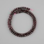 Garnet Beads - Faceted Cube Beads, 4x4 mm, length approx. 39 cm