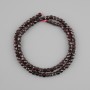 Garnet Beads, Natural Stone, Faceted Cube, 4x4 mm diameter ±, 38 cm length ±