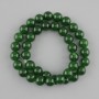 Chrysoprase beads, smooth round balls, diameter 10 mm ±, length 38 cm ±