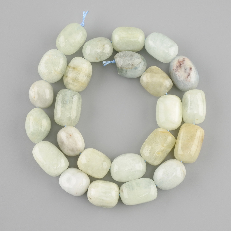 Morganite faceted beads, diameter 15-18×12-13 mm ±, length 40 cm+