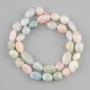 Morganite beads, faceted, diameter 10–14×8 mm, 5-10 mm ±, length 40 cm ±