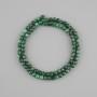 Malachite beads, natural stone, faceted cube beads, 4×4 mm, length 39 cm±