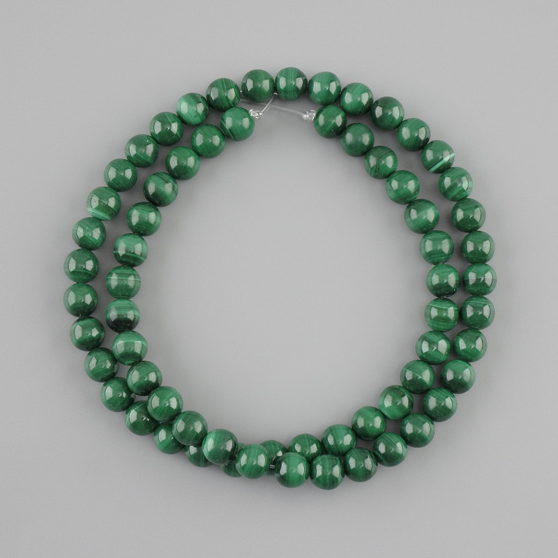 Beads Malachite Smooth Round 6 mm ± 40 cm