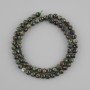 Seraphinite Beads, Faceted Round Balls, Diameter 5.5 mm ±, Length 38 cm ±