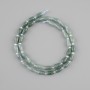 Jadeite drop beads, 8×5 mm diameter ±, seed beads 3 mm ±, length 38 cm