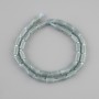 Jadeite Cylindrical Beads, diameter around 8 mm, length around 5 mm, seed beads 3 mm+-, strand length 38 cm+
